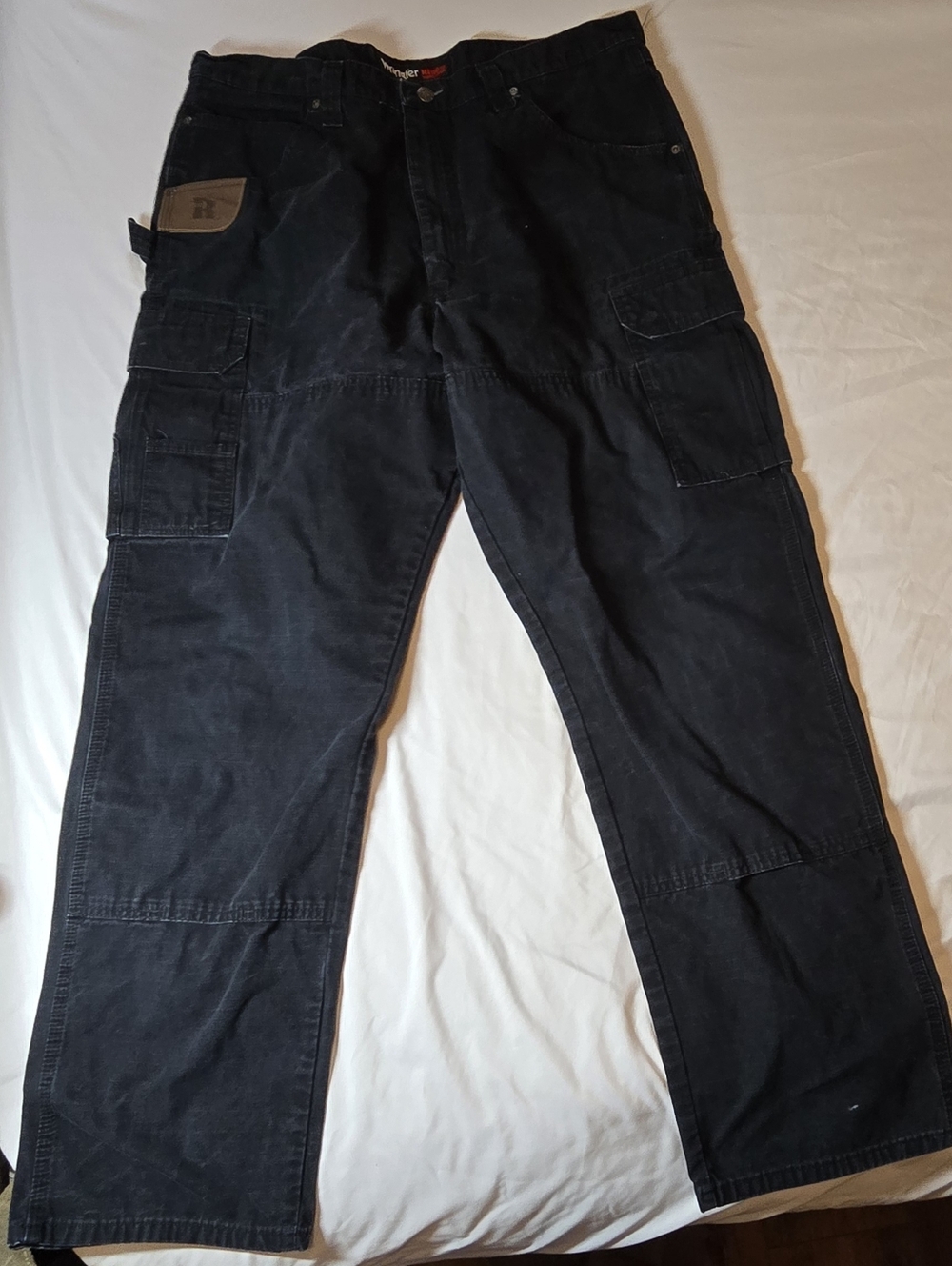 Wrangler RIGGS Workwear Ripstop Ranger Cargo Pant 38x32 (See Pics) Black